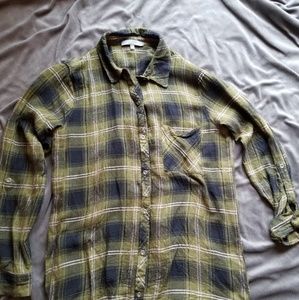 Green Plaid Top